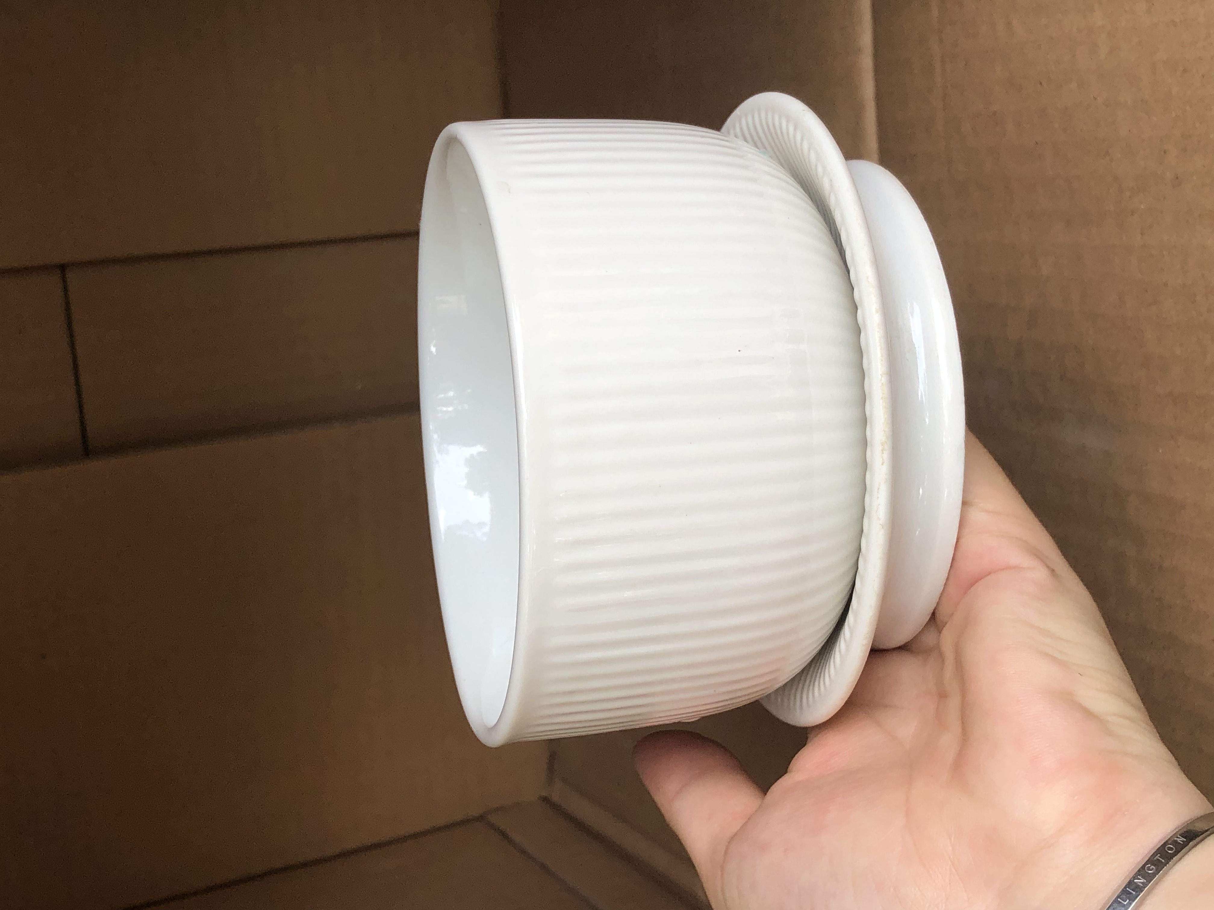 Chậu hoa gốm sứ kèm dĩa loại thấp ( Kiện 48 cái)(Hàng Nguyên Kiện)